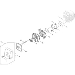 Echo SRM-222ES/L Air cleaner, carburetor