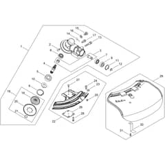 Echo SRM-222ES/L Gear Case, Shield