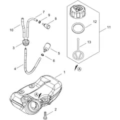 Echo SRM-237TES/L Fuel tank