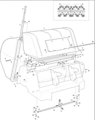 Hayter ST42 Heritage Sweeper Tractor - 151A (151A001001 - 151A099999) - Hopper / Brush Assembly