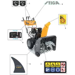 ST 5262 PB - 2017-2020 - 2S2624521/S17 - Stiga Snow Thrower Labels Diagram