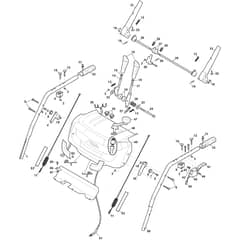 ST 5266 P TRAC - 2021-2026 - 2S2666611/ST1 - Stiga Snow Thrower Handle Diagram