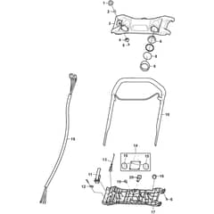 ST 8051 AE - 2017-2021 - 2S1510201/S16 - Stiga Snow Thrower Handle Diagram
