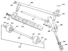 Qualcast Suffolk Punch 30S - F016L80399 - Front Roller Assembly