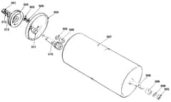 Qualcast Suffolk Punch 35S - F016L80162 - Rear Roller Assembly