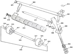 Qualcast Suffolk Punch 35S - F016L80220 - Front Roller Assembly
