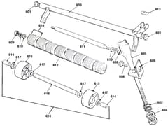 Qualcast Suffolk Punch 35S - F016L80401 - Front Roller Assembly