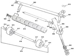 Qualcast Suffolk Punch 43S - F016L80163 - Front Roller Assembly