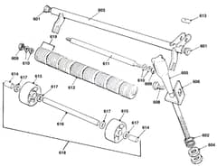 Qualcast Suffolk Punch 43S - F016L80221 - Front Roller Assembly