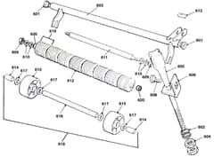 Qualcast Suffolk Punch 43S - F016L80405 - Front Roller Assembly