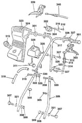 Qualcast Suffolk Punch 43S - F016L80405 - Handle Assembly