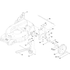 Toro Super Recycler C53AST 53cm - 21693 (413000000 - 414499999) Rear Wheel and Height-of-Cut