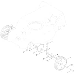 Toro Super Recycler C53AST 53cm - 21693 (418355398 - 999999999) Front Wheel and Height-of-Cut