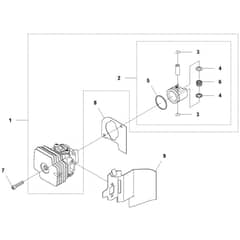 McCulloch SuperLite 4528 - 9666933-01 - 2012-02 - Cylinder Piston Parts Diagram