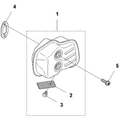 McCulloch SuperLite 4528 - 9666933-01 - 2012-02 - Muffler Parts Diagram