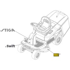 Swift 372e - 2022-2025 - 2T0250481/ST1 - Stiga Ride On Mower Labels Diagram