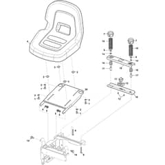 Swift 372e - 2022-2025 - 2T0250481/ST1 - Stiga Ride On Mower Seat Diagram