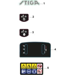 SWS 600 GE - 2020-2023 - 219602532/ST1 - Stiga Sweeper Labels Diagram