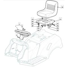 T35H - 2008 - 299964336/BQ - Mountfield Ride On Mower Seat Diagram