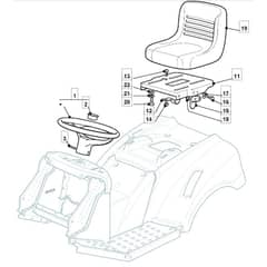 T35M - 2008 - 299954336/BQ - Mountfield Ride On Mower Seat Diagram