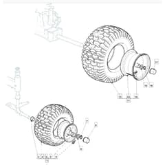 T35M - 2009 - 2T2244436/BQ - Mountfield Ride On Mower Wheels Diagram