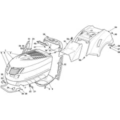 T40H - 2020-2022 - 2T1730483/MC - Mountfield Ride On Mower Body Diagram