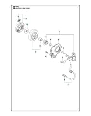 Husqvarna T525 - Clutch & Oil Pump