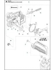 Husqvarna T540XP - Chain Brake & Clutch Cover