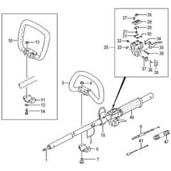 Tanaka TBC-4500 - P226530 - Handle Throttle Lever