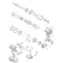 Makita TD002G - Cordless Impact Driver - Power Tool Diagram