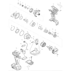 Makita TD004G - Cordless Impact Driver - Power Tool Diagram