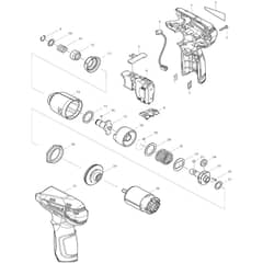 Makita TD090D - Cordless Impact Driver - Power Tool Diagram