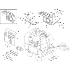 Belle TDX 650 Twin Drum Roller - Canopy Assembly
