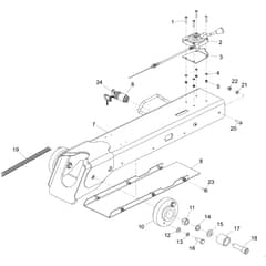 Belle TDX 650 Twin Drum Roller - Handle Assembly