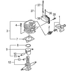 Tanaka TED-250RS - Cylinder Piston Crankshaft