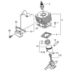 Tanaka TED-270RS - Cylinder Piston Crankshaft