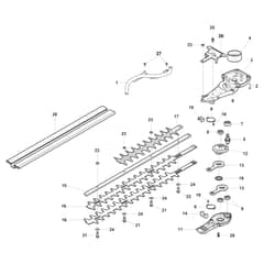 TG 2460 P -  - Efco Hedge Trimmer Blades assy Diagram