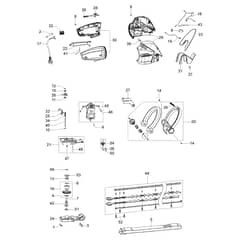TG 750 E -  - Efco Hedge Trimmer Complete illustrated parts list Diagram