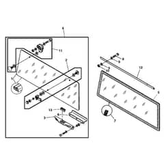 John Deere TH - PC9602 - Rear Windscreen - ST486587
