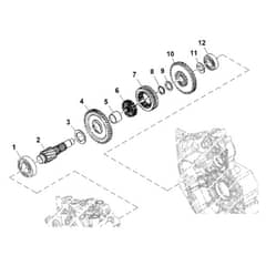 John Deere TH - PC9602 - Reduction Shaft - ST559104