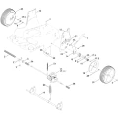 Toro TimeMaster TM76K 76cm - 21811 (411000000 - 411592609) Rear Wheel and Height-of-Cut