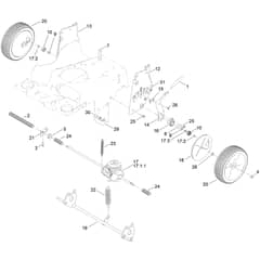 Toro TimeMaster TM76K 76cm - 21811 (406800000 - 409032219) Rear Wheel and Height-of-Cut