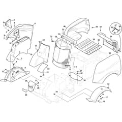 TITAN 740 D - 2013-2019 - 13-7460-11 - Stiga Front Mower Body Diagram