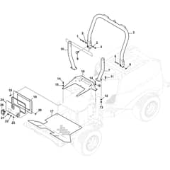 TITAN 740 D - 2013-2019 - 13-7460-11 - Stiga Front Mower ROPS Diagram