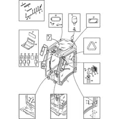 TITAN 740 DC - 2013-2014 - 13-7461-11 - Stiga Front Mower Cabin 01 Diagram