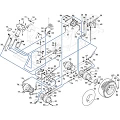 TITAN 740 DCR - 2013-2019 - 13-7462-11 - Stiga Front Mower Wheels Engine 01 Diagram