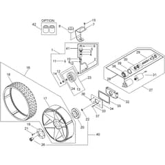 Echo TM-1050 FAIRWAY LOW CUT Wheel, Motor and Gear box