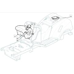 TM 14 36 H - 2010 - 2T0420233/M10 - Mountfield Ride On Mower Fuel Tank Diagram