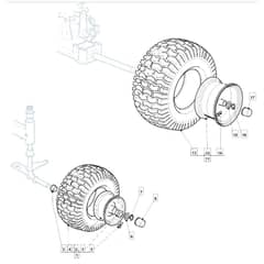 TM 15 36 - 2010 - 2T0320433/M10 - Mountfield Ride On Mower Wheels Diagram