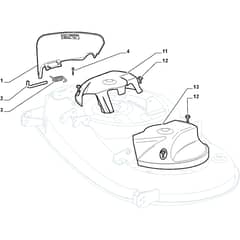 TM 15.38 - 2010 - 2T0520433/M10 - Mountfield Ride On Mower Belt Protection Diagram